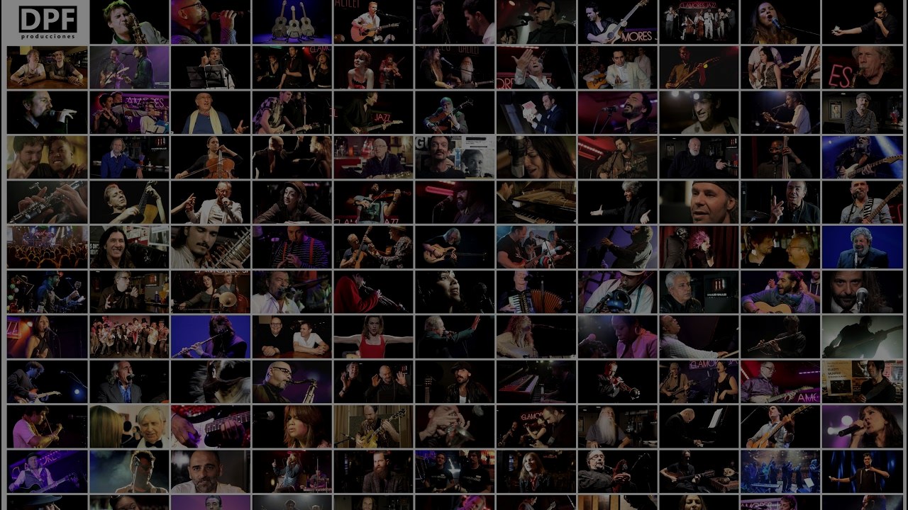 Mosaico histórico de artistas y producciones de DPF Producciones